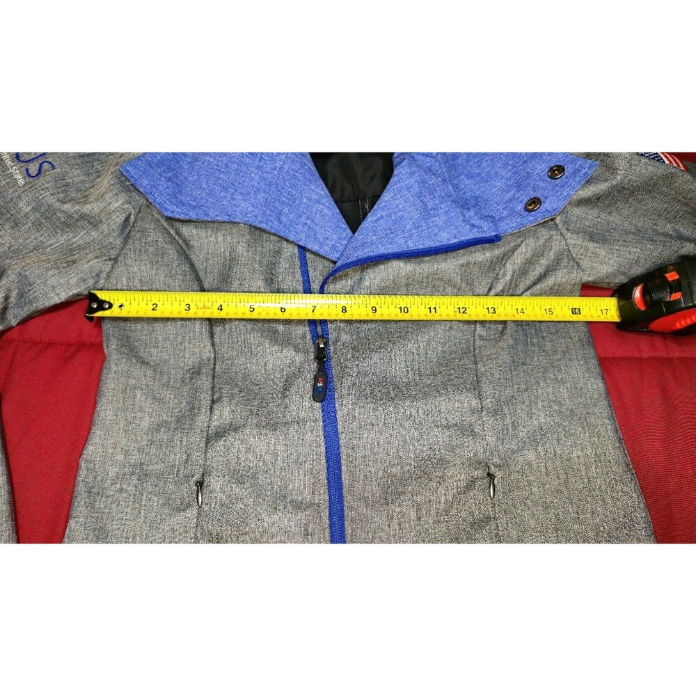Microsoft Authentic Women’s Heather Gray Zip-Up Jacket MSUS (XS) – American Flag - Picture 10 of 16